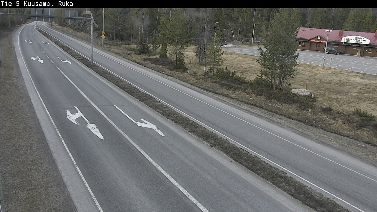 Weather Camera Image Väg 5 Kuusamo, Ruka, Kuusamo, Pohjois-Pohjanmaa