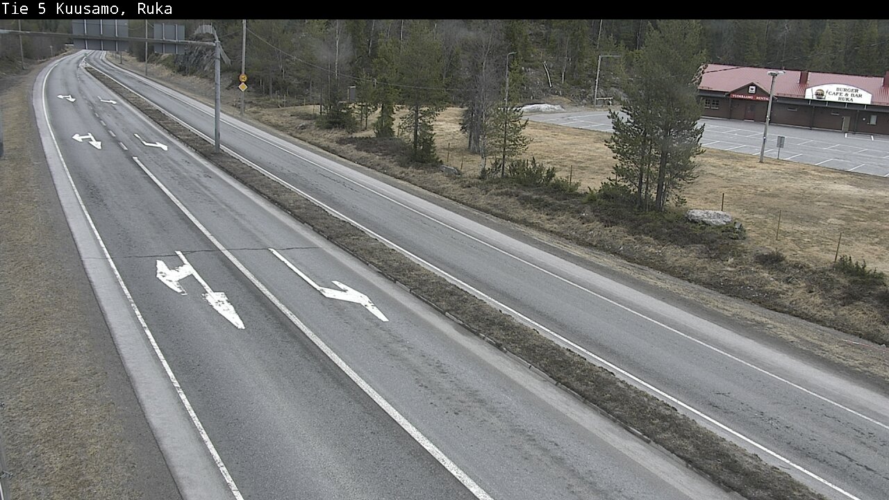 Weather Camera Image Väg 5 Kuusamo, Ruka, Kuusamo, Pohjois-Pohjanmaa
