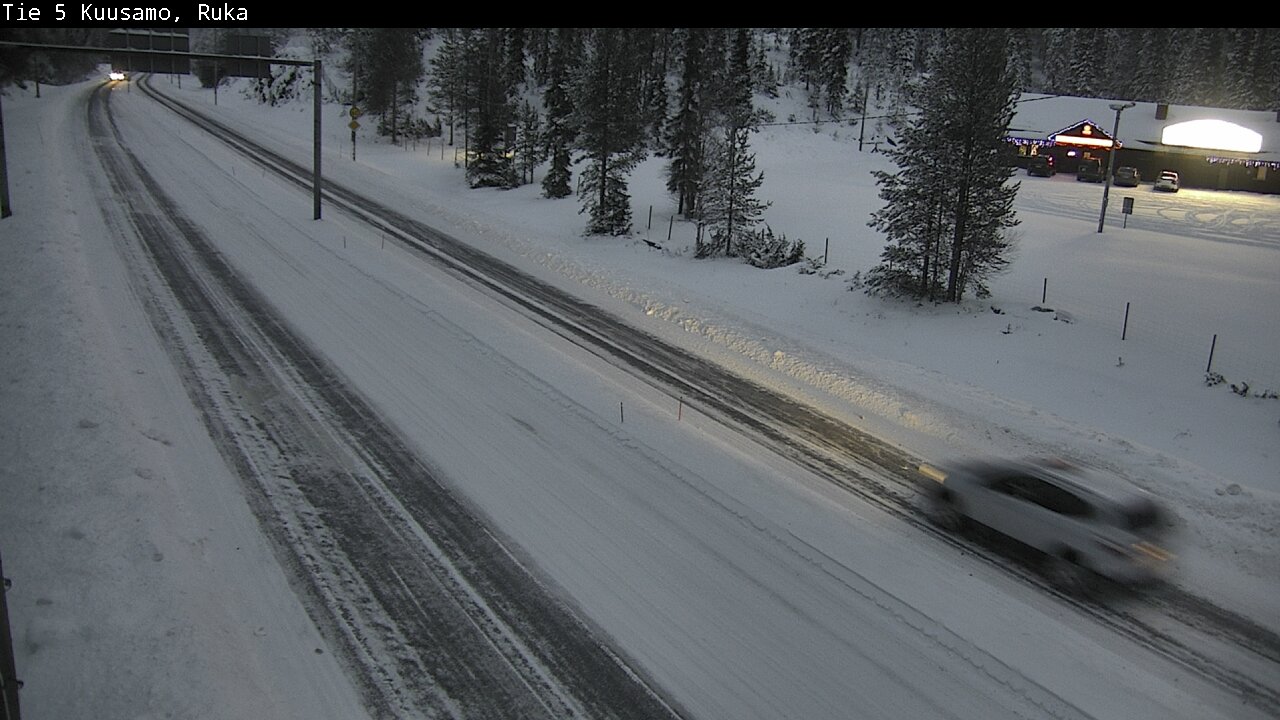 Weather Camera Image Väg 5 Kuusamo, Ruka, Kuusamo, Pohjois-Pohjanmaa