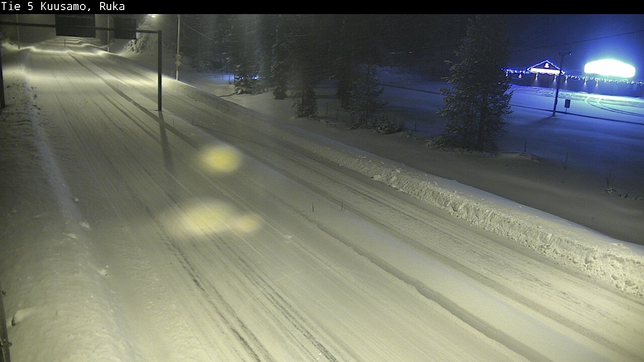 Weather Camera Image Väg 5 Kuusamo, Ruka, Kuusamo, Pohjois-Pohjanmaa
