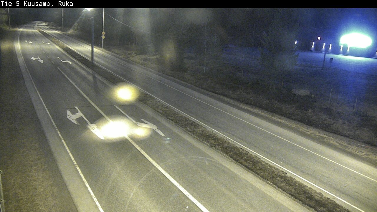 Weather Camera Image Väg 5 Kuusamo, Ruka, Kuusamo, Pohjois-Pohjanmaa