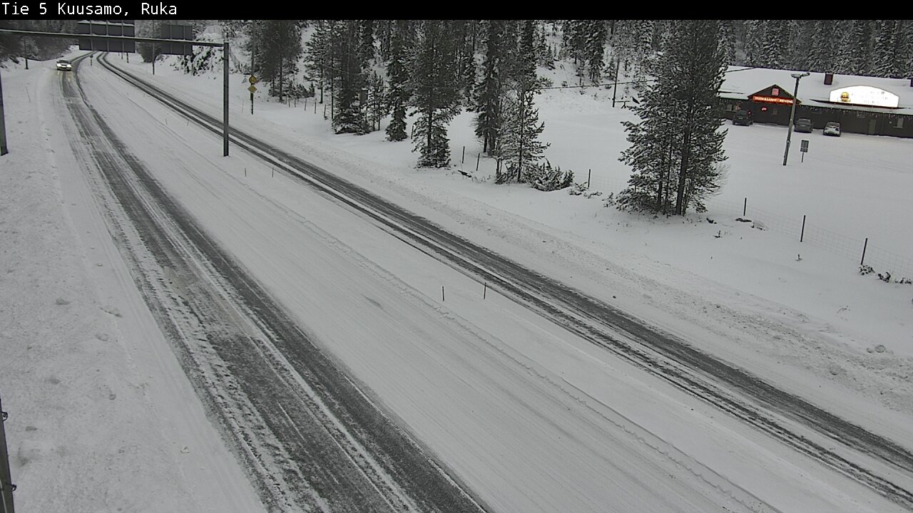 Weather Camera Image Väg 5 Kuusamo, Ruka, Kuusamo, Pohjois-Pohjanmaa