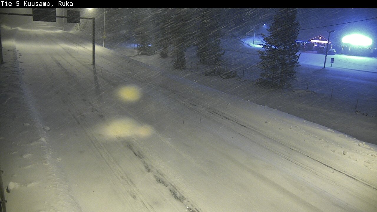Weather Camera Image Väg 5 Kuusamo, Ruka, Kuusamo, Pohjois-Pohjanmaa