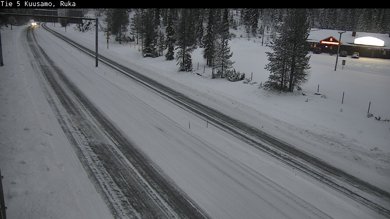 Weather Camera Image Väg 5 Kuusamo, Ruka, Kuusamo, Pohjois-Pohjanmaa