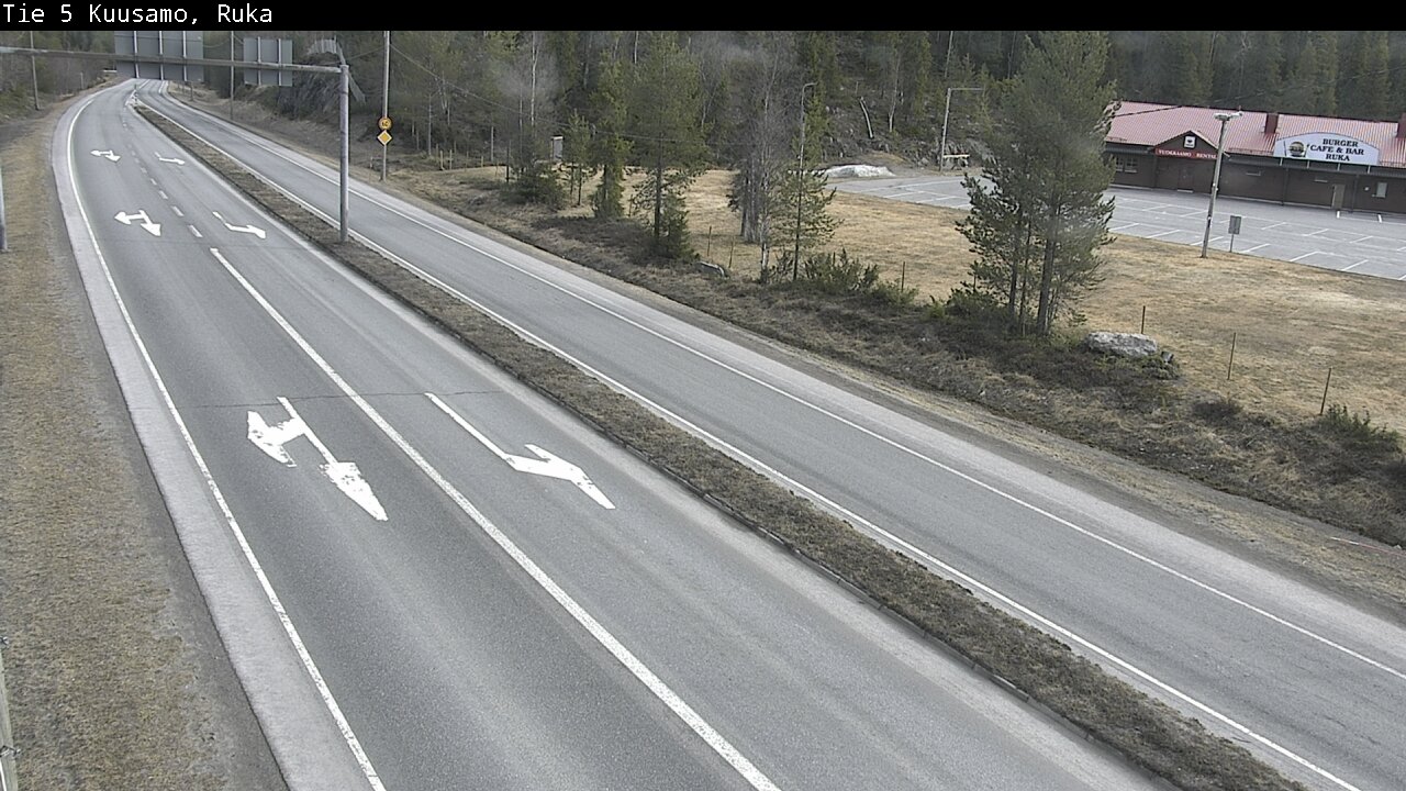 Weather Camera Image Väg 5 Kuusamo, Ruka, Kuusamo, Pohjois-Pohjanmaa