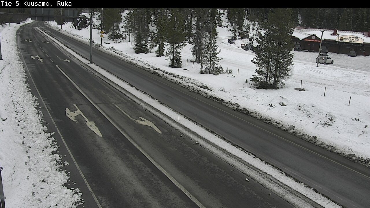 Weather Camera Image Väg 5 Kuusamo, Ruka, Kuusamo, Pohjois-Pohjanmaa