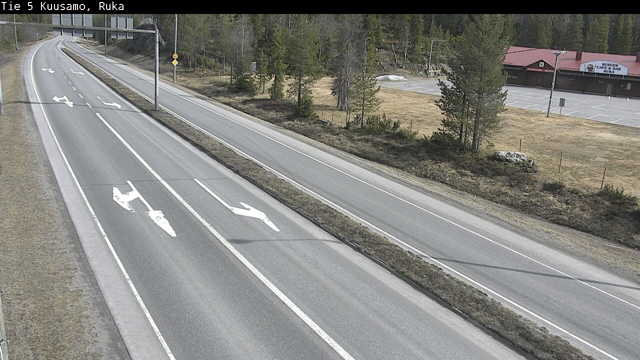 Weather Camera Image Väg 5 Kuusamo, Ruka, Kuusamo, Pohjois-Pohjanmaa