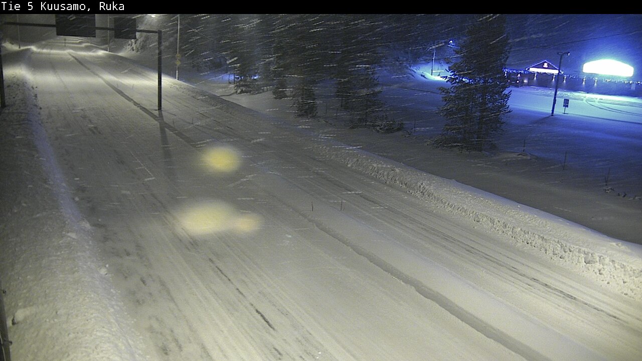 Weather Camera Image Väg 5 Kuusamo, Ruka, Kuusamo, Pohjois-Pohjanmaa
