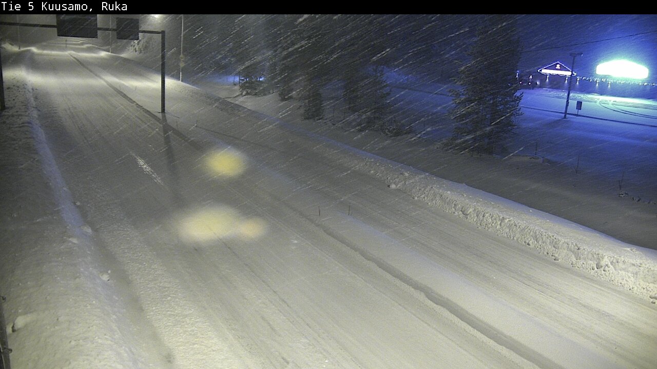 Weather Camera Image Väg 5 Kuusamo, Ruka, Kuusamo, Pohjois-Pohjanmaa
