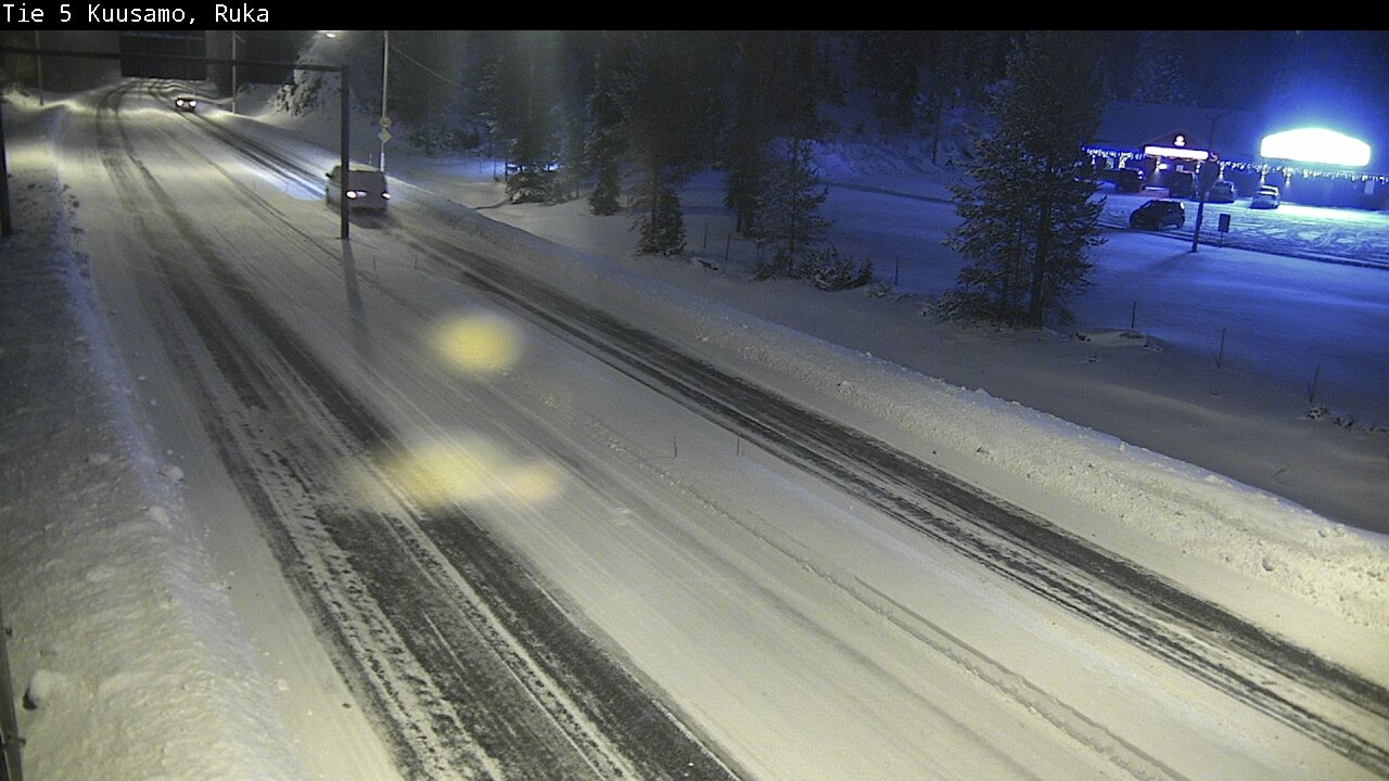 Weather Camera Image Väg 5 Kuusamo, Ruka, Kuusamo, Pohjois-Pohjanmaa