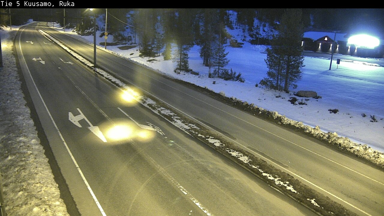 Weather Camera Image Väg 5 Kuusamo, Ruka, Kuusamo, Pohjois-Pohjanmaa