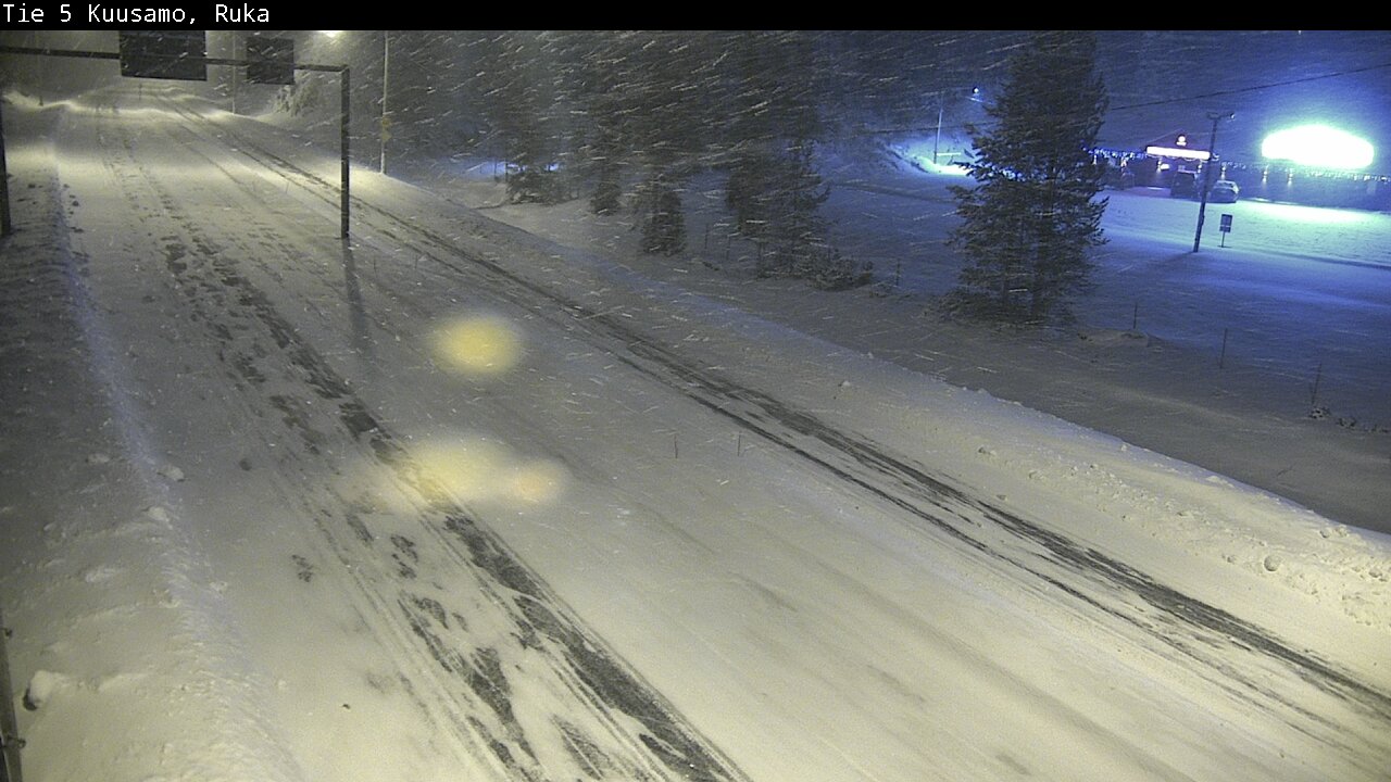Weather Camera Image Väg 5 Kuusamo, Ruka, Kuusamo, Pohjois-Pohjanmaa