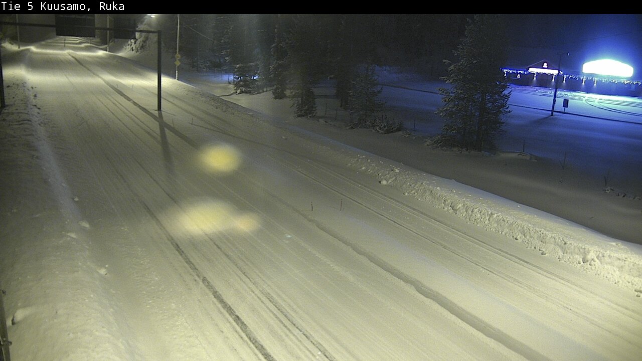 Weather Camera Image Väg 5 Kuusamo, Ruka, Kuusamo, Pohjois-Pohjanmaa