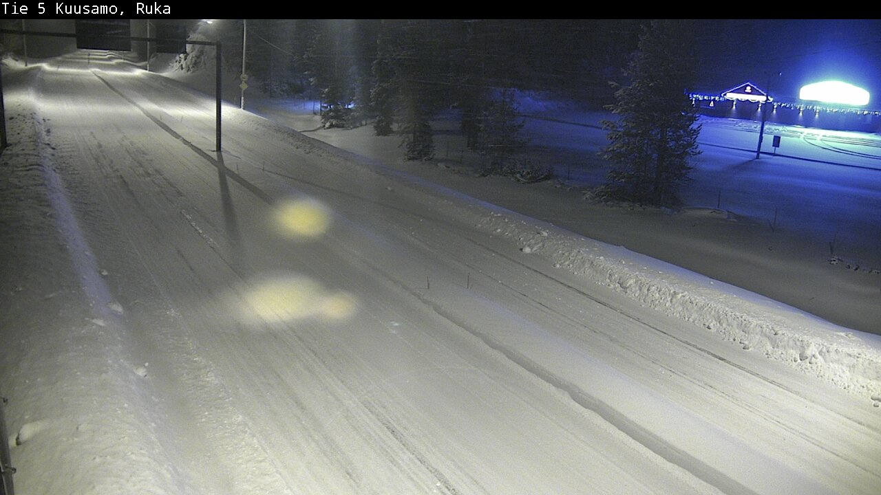 Weather Camera Image Väg 5 Kuusamo, Ruka, Kuusamo, Pohjois-Pohjanmaa