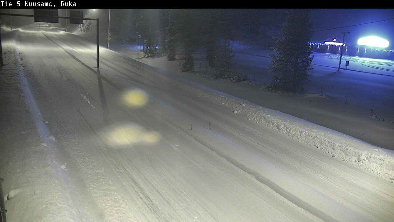 Weather Camera Image Väg 5 Kuusamo, Ruka, Kuusamo, Pohjois-Pohjanmaa
