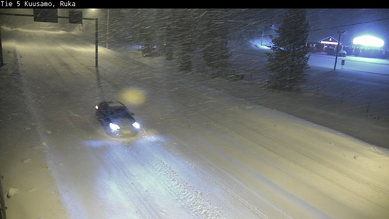 Weather Camera Image Väg 5 Kuusamo, Ruka, Kuusamo, Pohjois-Pohjanmaa