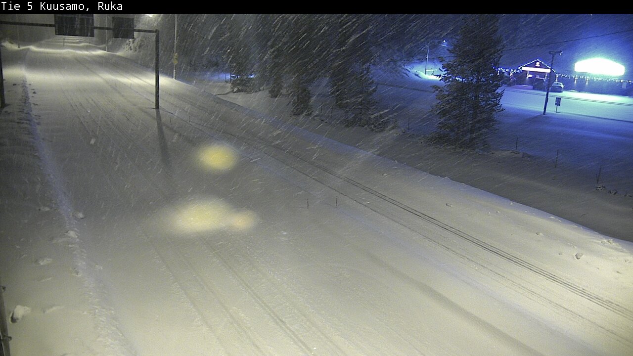 Weather Camera Image Väg 5 Kuusamo, Ruka, Kuusamo, Pohjois-Pohjanmaa