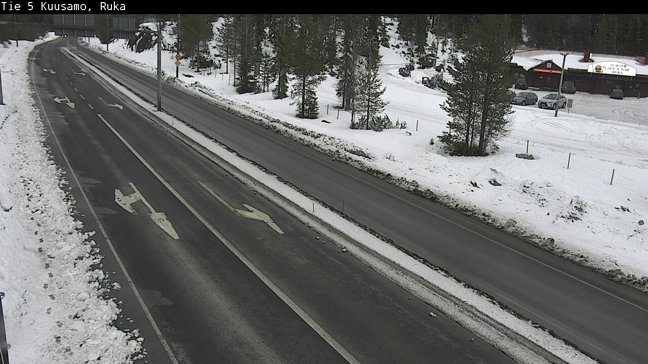 Weather Camera Image Väg 5 Kuusamo, Ruka, Kuusamo, Pohjois-Pohjanmaa