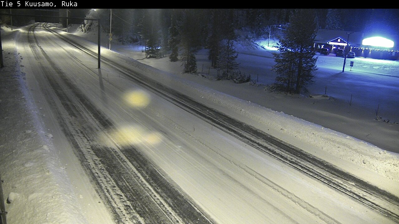 Weather Camera Image Väg 5 Kuusamo, Ruka, Kuusamo, Pohjois-Pohjanmaa