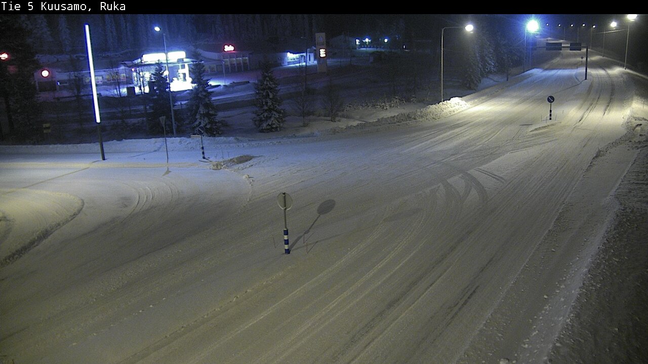 Weather Camera Image Väg 5 Kuusamo, Ruka, Kuusamo, Pohjois-Pohjanmaa
