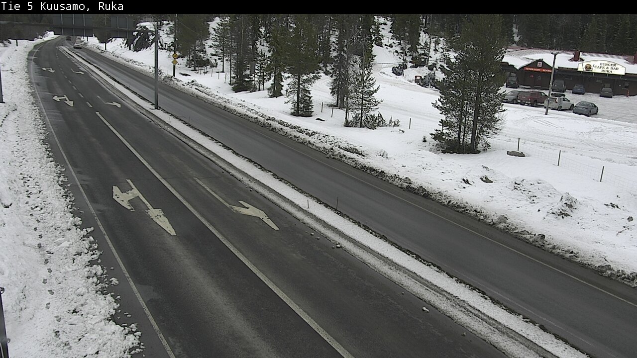 Weather Camera Image Väg 5 Kuusamo, Ruka, Kuusamo, Pohjois-Pohjanmaa