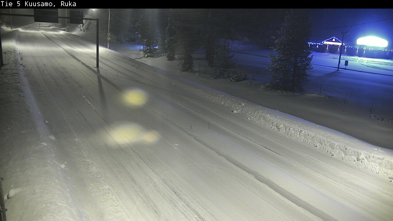 Weather Camera Image Väg 5 Kuusamo, Ruka, Kuusamo, Pohjois-Pohjanmaa