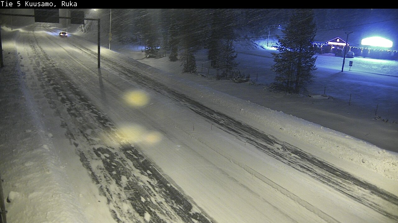 Weather Camera Image Väg 5 Kuusamo, Ruka, Kuusamo, Pohjois-Pohjanmaa