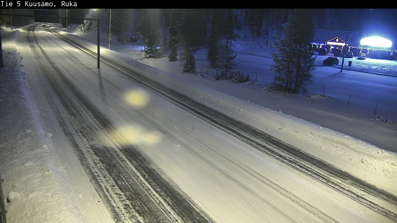 Weather Camera Image Väg 5 Kuusamo, Ruka, Kuusamo, Pohjois-Pohjanmaa