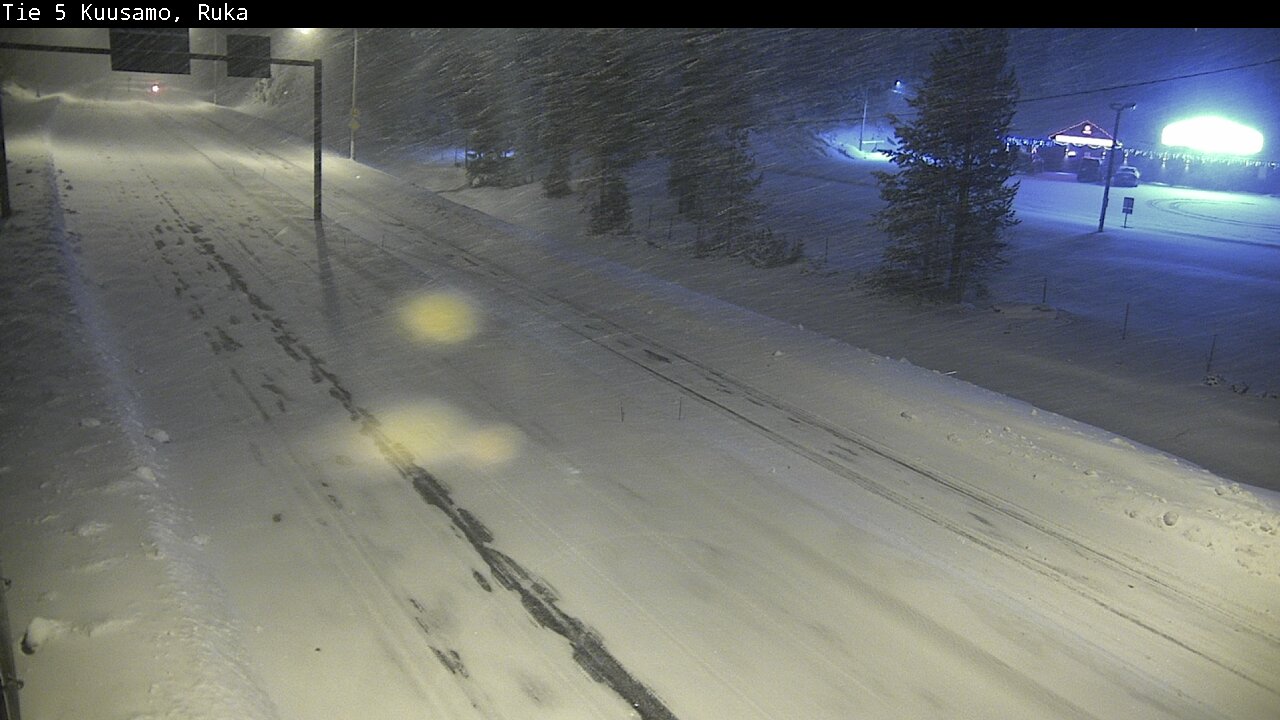 Weather Camera Image Väg 5 Kuusamo, Ruka, Kuusamo, Pohjois-Pohjanmaa