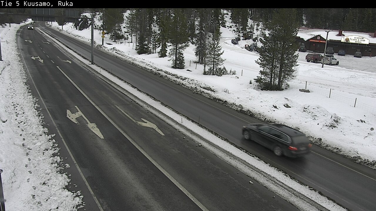Weather Camera Image Väg 5 Kuusamo, Ruka, Kuusamo, Pohjois-Pohjanmaa