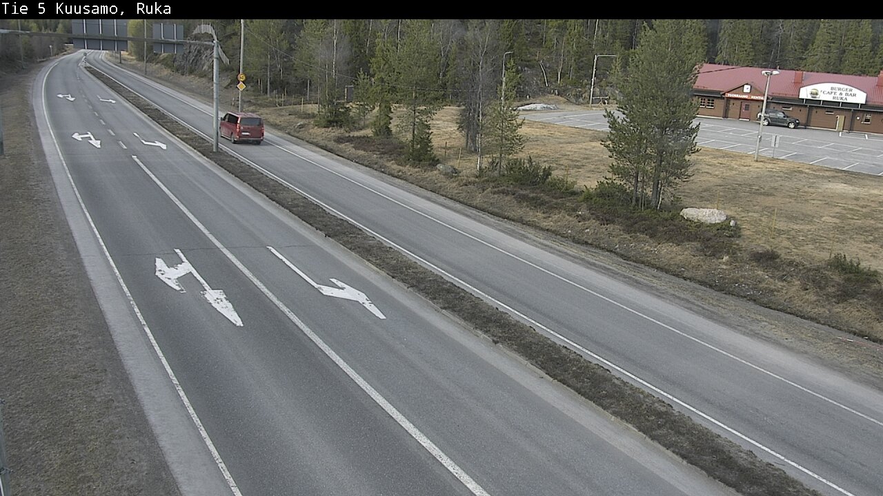 Weather Camera Image Väg 5 Kuusamo, Ruka, Kuusamo, Pohjois-Pohjanmaa