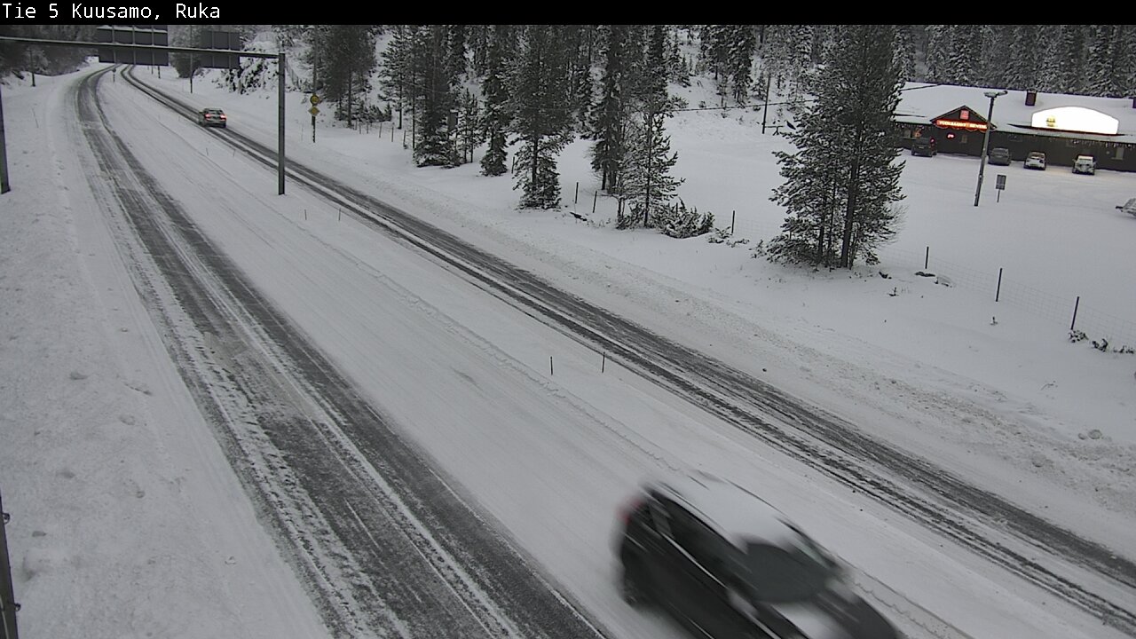 Weather Camera Image Väg 5 Kuusamo, Ruka, Kuusamo, Pohjois-Pohjanmaa