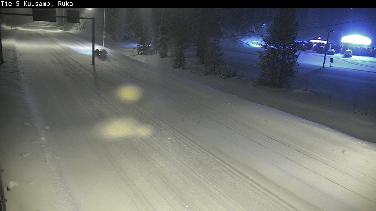 Weather Camera Image Väg 5 Kuusamo, Ruka, Kuusamo, Pohjois-Pohjanmaa