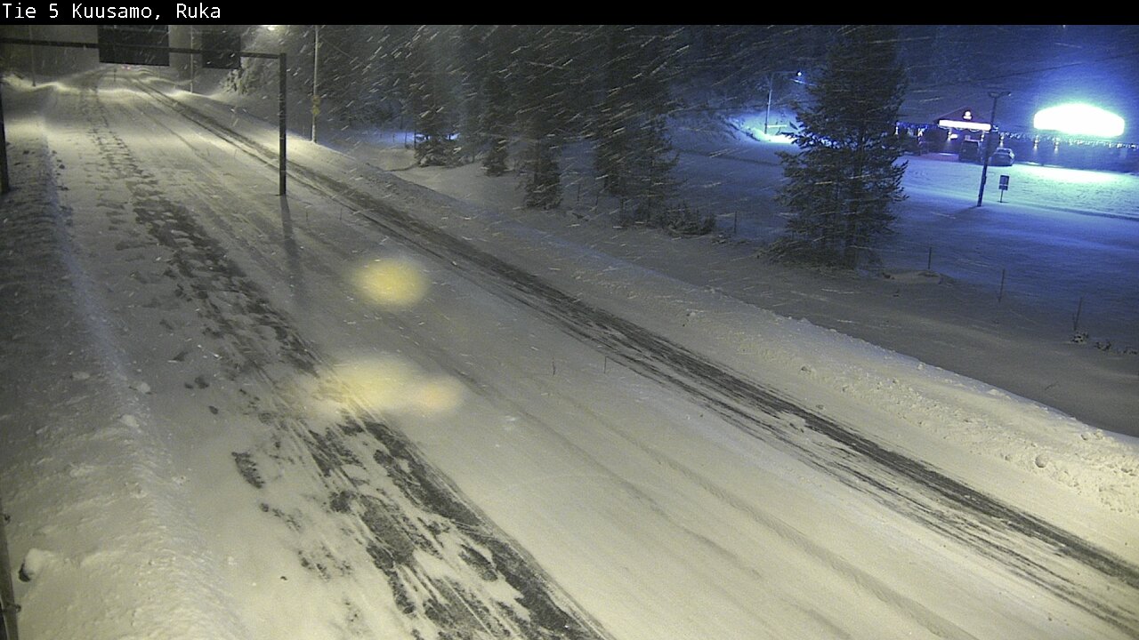 Weather Camera Image Väg 5 Kuusamo, Ruka, Kuusamo, Pohjois-Pohjanmaa