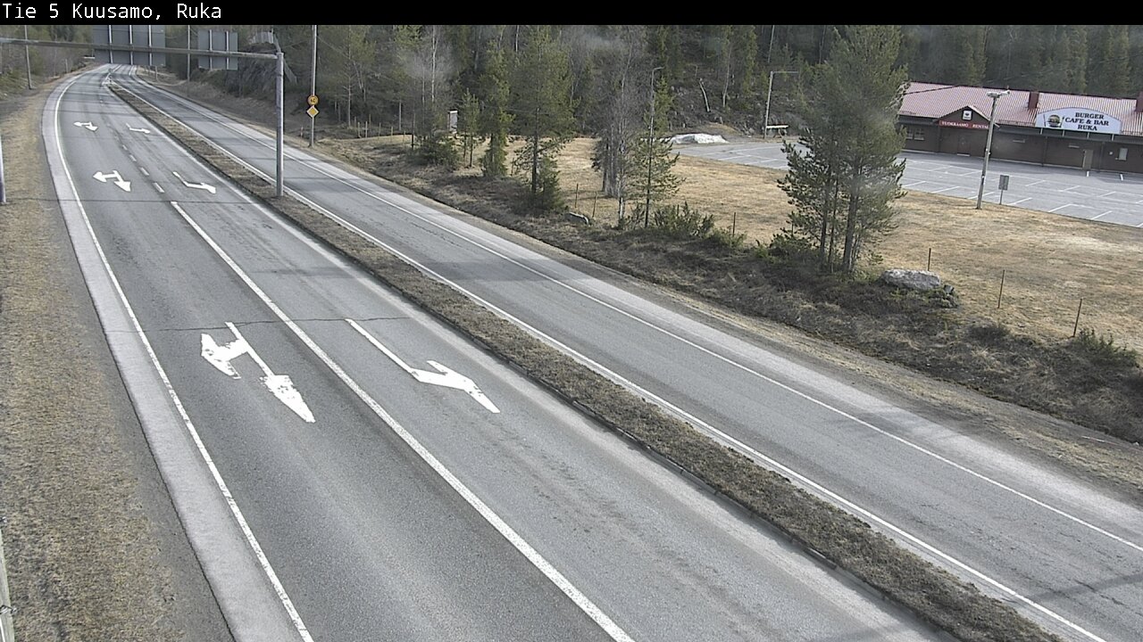 Weather Camera Image Väg 5 Kuusamo, Ruka, Kuusamo, Pohjois-Pohjanmaa