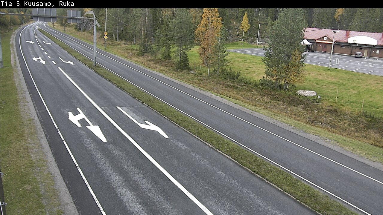 Weather Camera Image Väg 5 Kuusamo, Ruka, Kuusamo, Pohjois-Pohjanmaa
