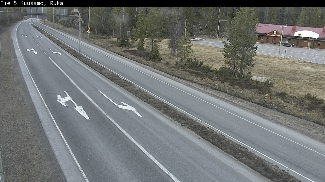 Weather Camera Image Väg 5 Kuusamo, Ruka, Kuusamo, Pohjois-Pohjanmaa