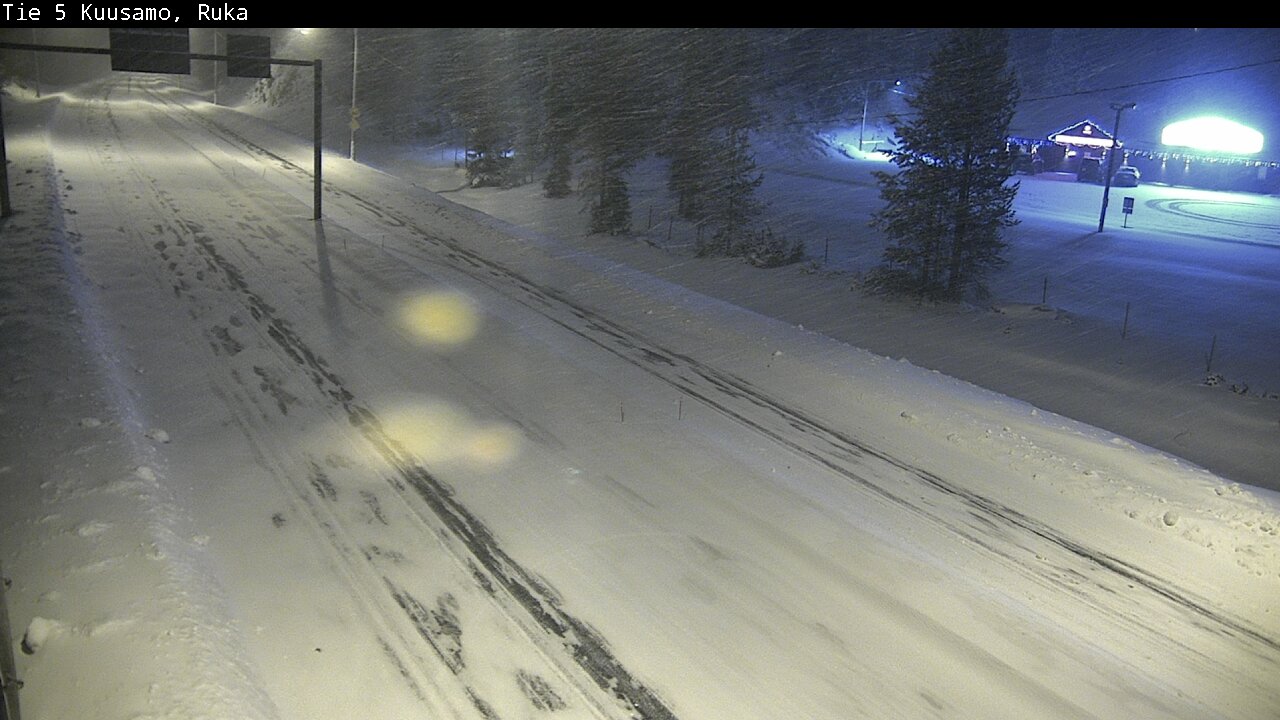 Weather Camera Image Väg 5 Kuusamo, Ruka, Kuusamo, Pohjois-Pohjanmaa