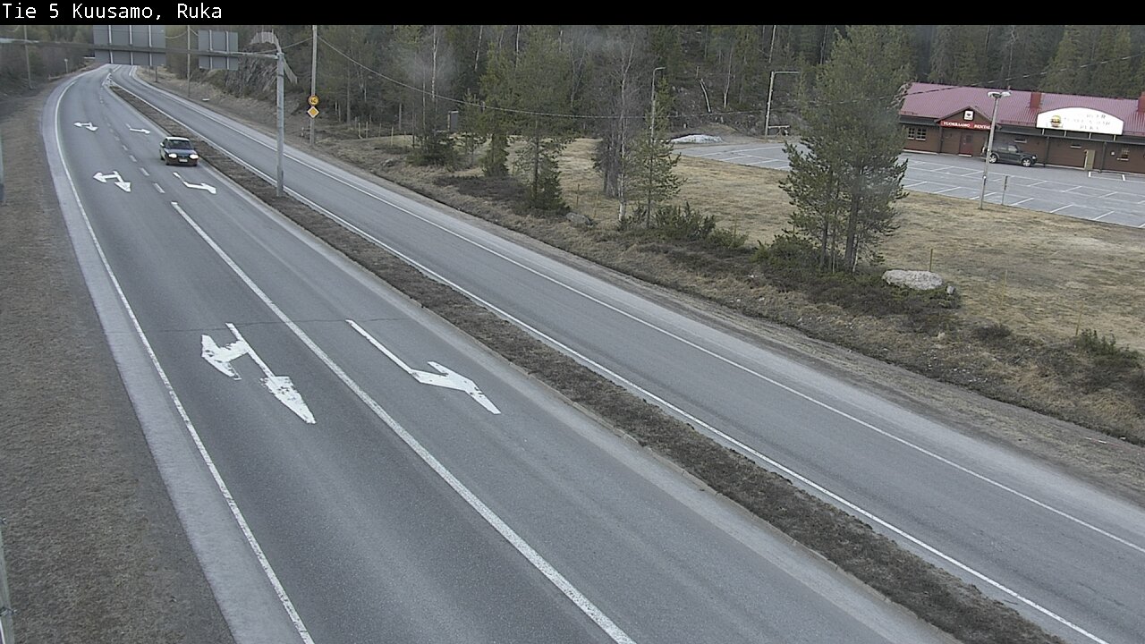 Weather Camera Image Väg 5 Kuusamo, Ruka, Kuusamo, Pohjois-Pohjanmaa