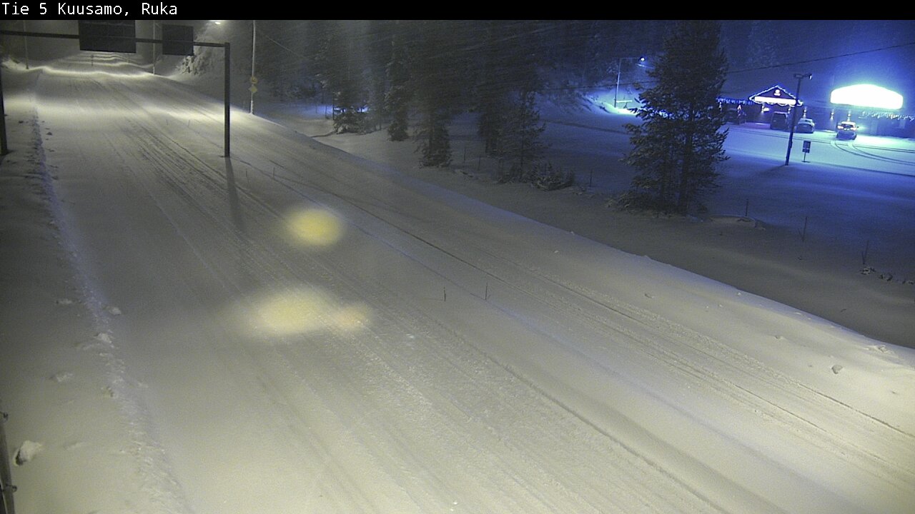 Weather Camera Image Väg 5 Kuusamo, Ruka, Kuusamo, Pohjois-Pohjanmaa