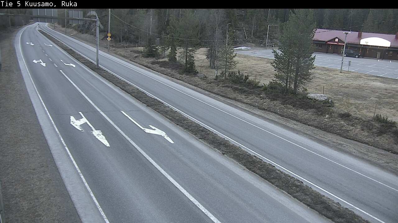 Weather Camera Image Väg 5 Kuusamo, Ruka, Kuusamo, Pohjois-Pohjanmaa