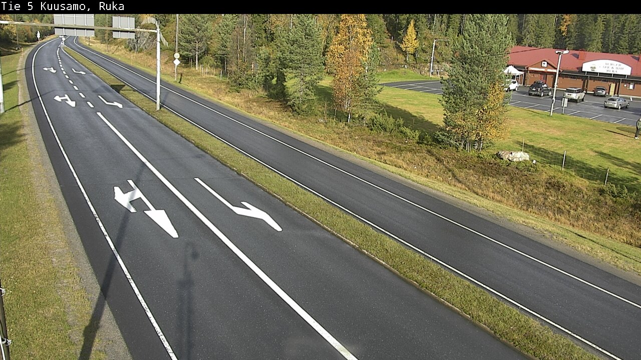 Weather Camera Image Väg 5 Kuusamo, Ruka, Kuusamo, Pohjois-Pohjanmaa