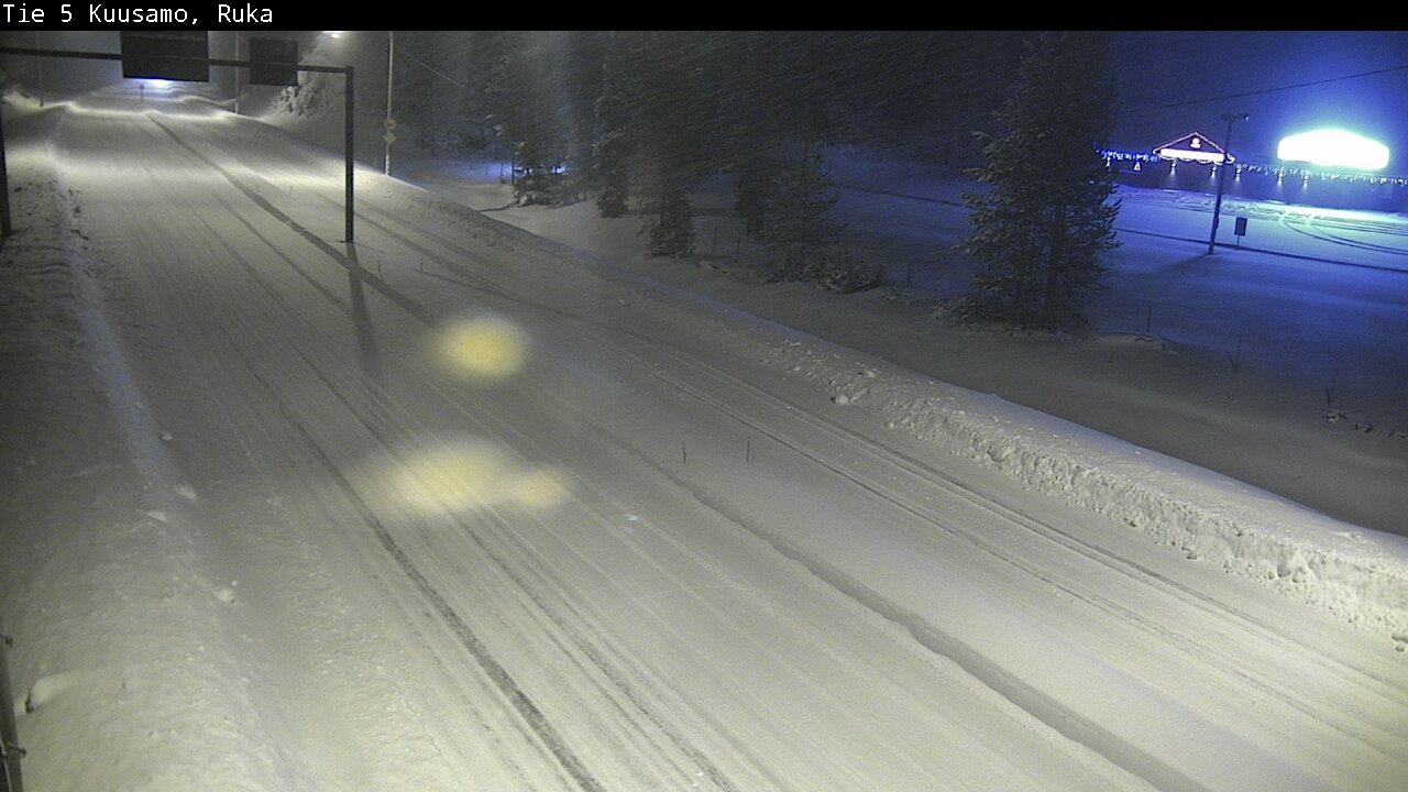 Weather Camera Image Väg 5 Kuusamo, Ruka, Kuusamo, Pohjois-Pohjanmaa