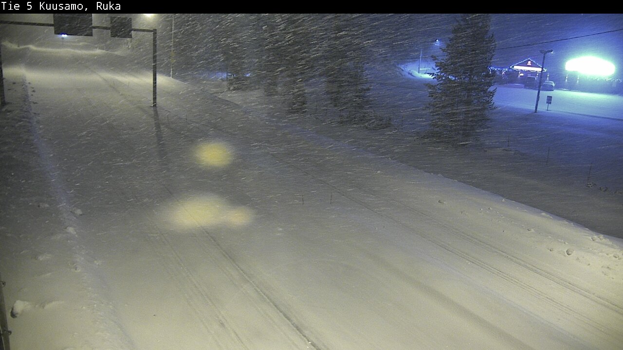 Weather Camera Image Väg 5 Kuusamo, Ruka, Kuusamo, Pohjois-Pohjanmaa