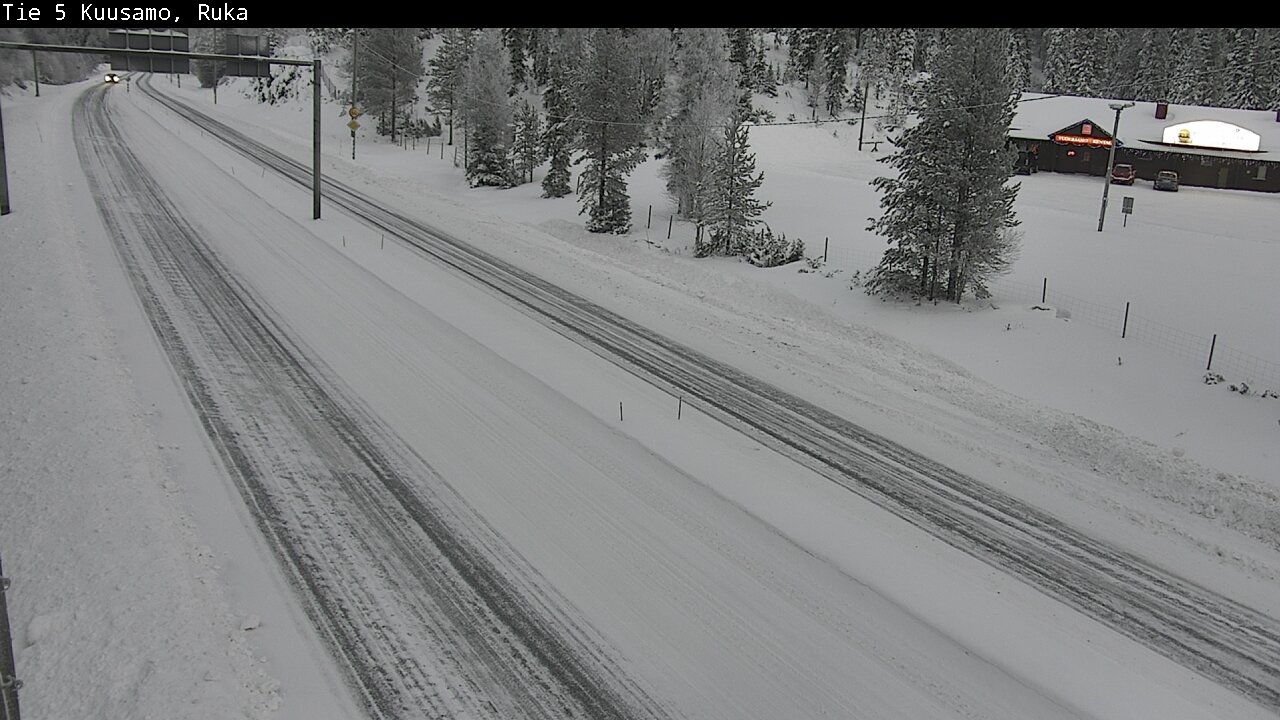 Weather Camera Image Väg 5 Kuusamo, Ruka, Kuusamo, Pohjois-Pohjanmaa