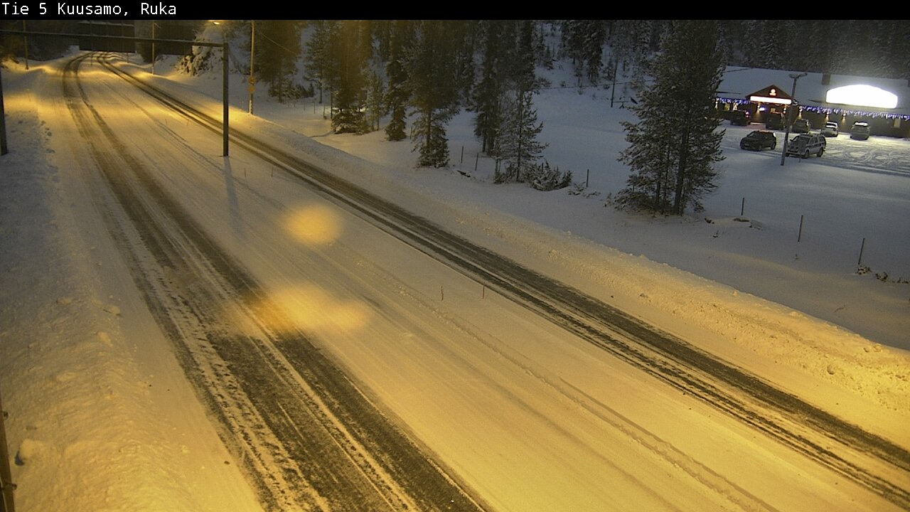 Weather Camera Image Väg 5 Kuusamo, Ruka, Kuusamo, Pohjois-Pohjanmaa