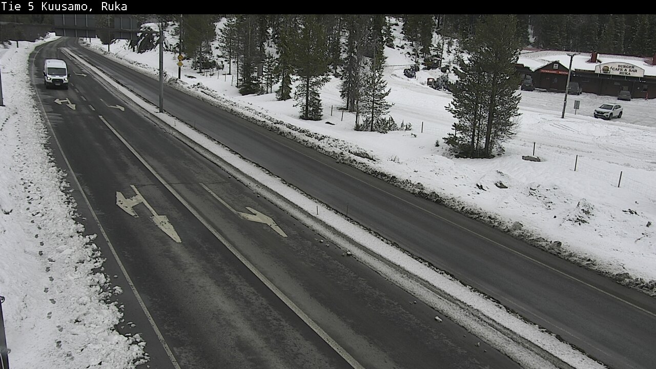 Weather Camera Image Väg 5 Kuusamo, Ruka, Kuusamo, Pohjois-Pohjanmaa