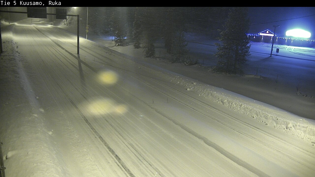 Weather Camera Image Väg 5 Kuusamo, Ruka, Kuusamo, Pohjois-Pohjanmaa