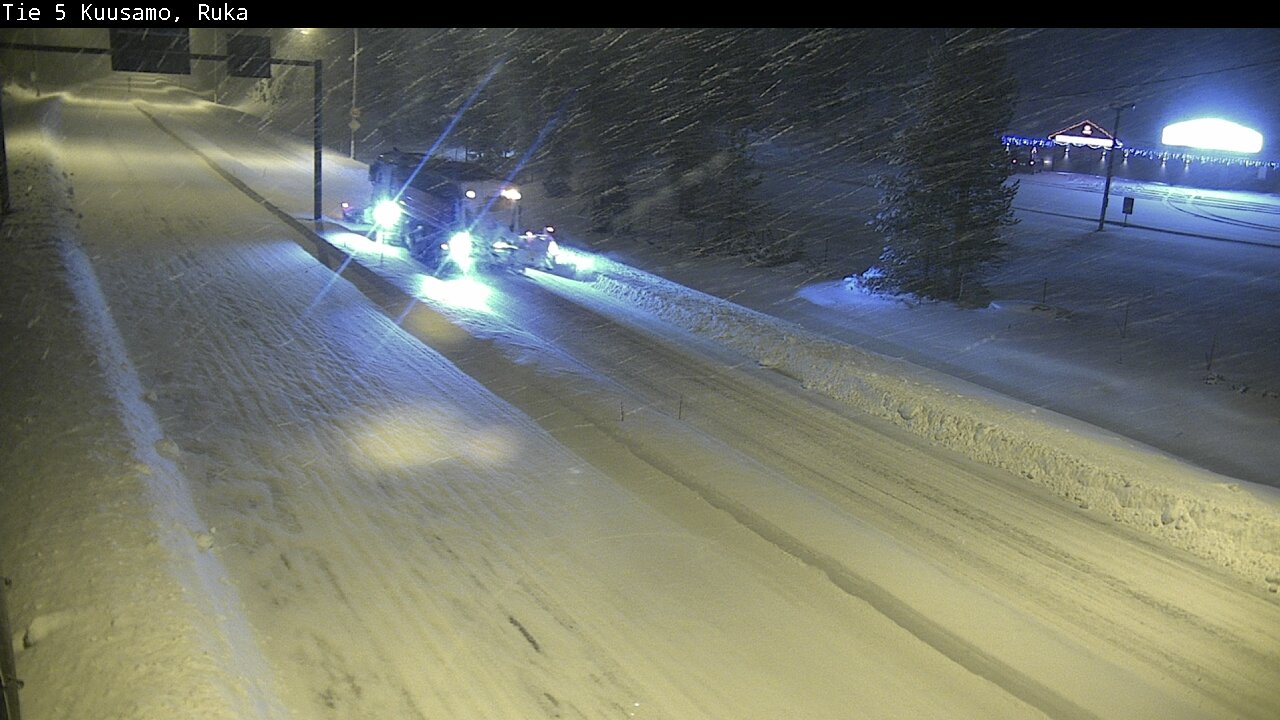 Weather Camera Image Väg 5 Kuusamo, Ruka, Kuusamo, Pohjois-Pohjanmaa