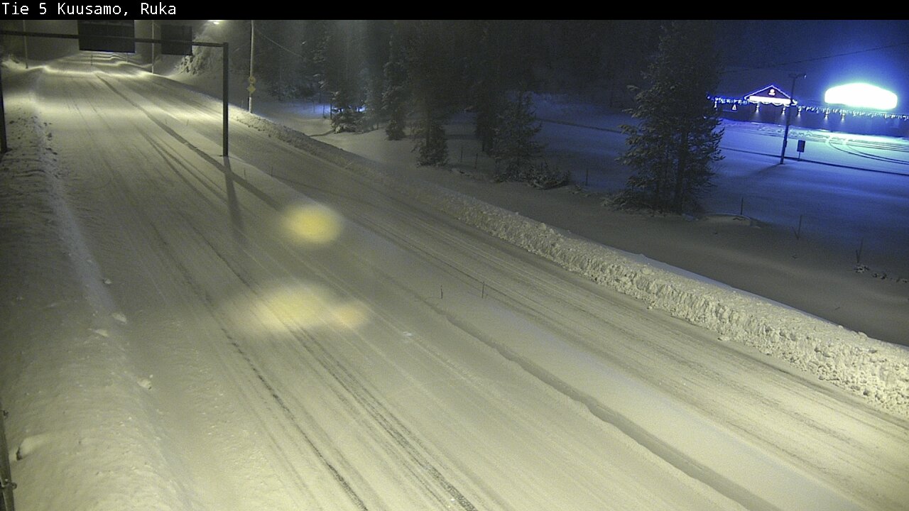 Weather Camera Image Väg 5 Kuusamo, Ruka, Kuusamo, Pohjois-Pohjanmaa